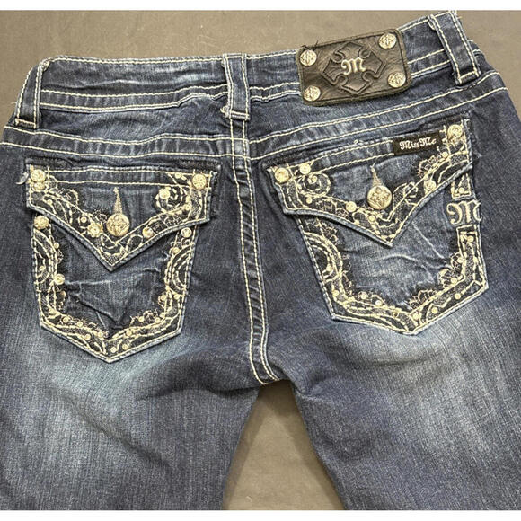 Miss Me Denim - Miss Me Preppy Designer Equestrian Western Denim Roping Bootcut Jeans 27